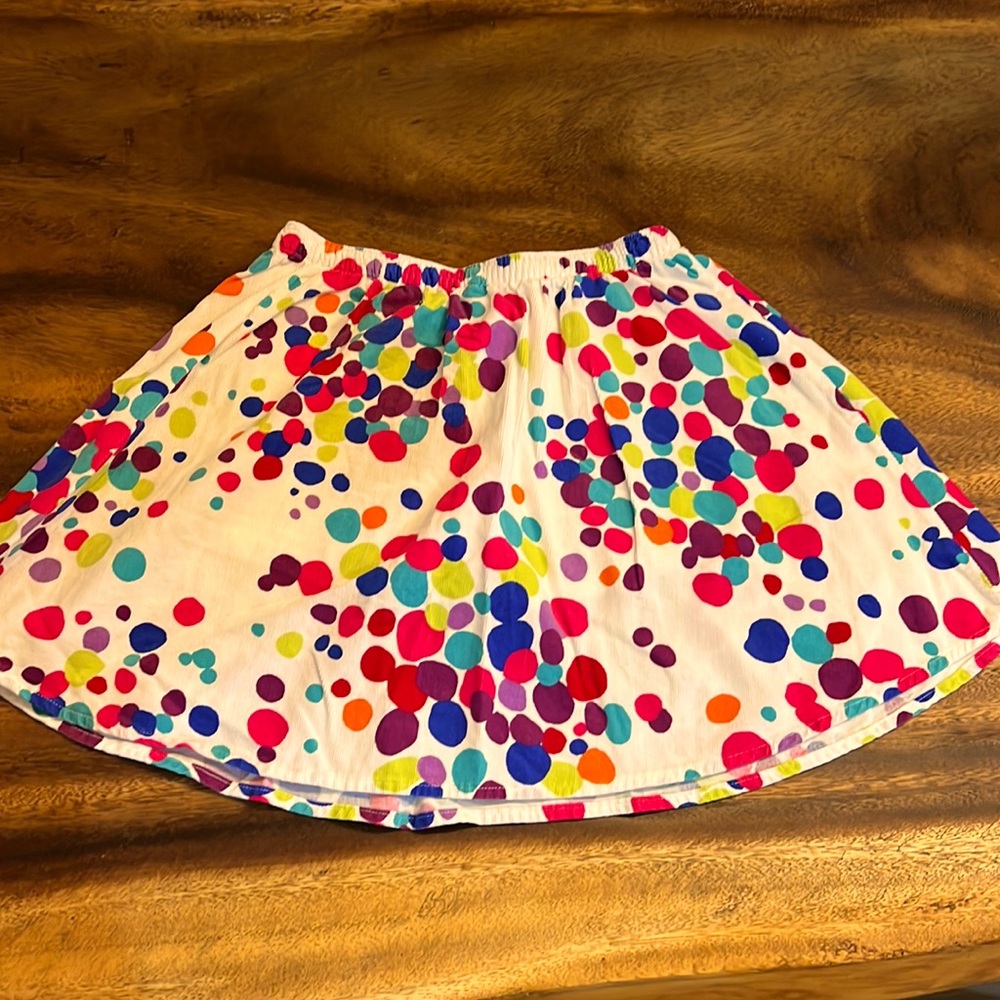 GYMBOREE CORDUROY BRIGHT BUBBLE PRINT SIZE 7 SKIRT WITH BUILT IN SHORTS